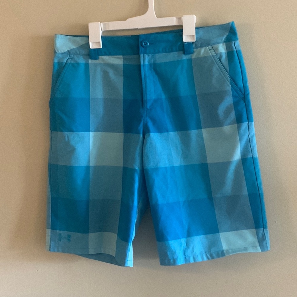 Blue Checkered Shorts